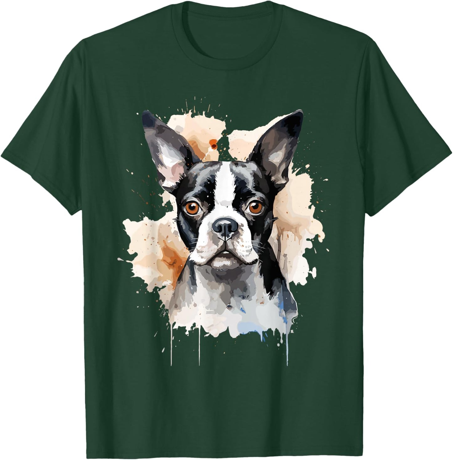 Boston Terrier Lovers Design Pop Art Boston Terrier Dog T-Shirt - T-Shirt | Forest