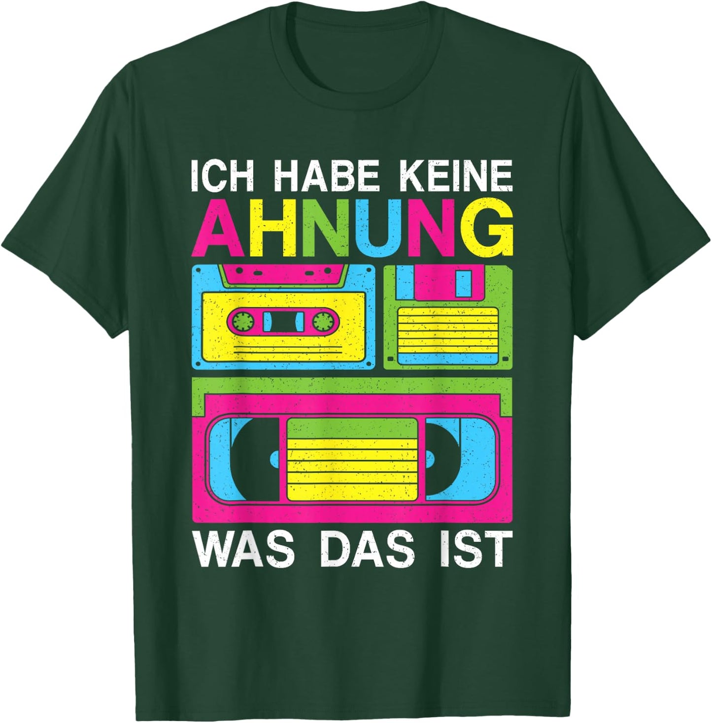 Ich Habe Keine Ahnung Was Das Ist 80s 90s Party Costume , black T-Shirt - T-Shirt | Forest