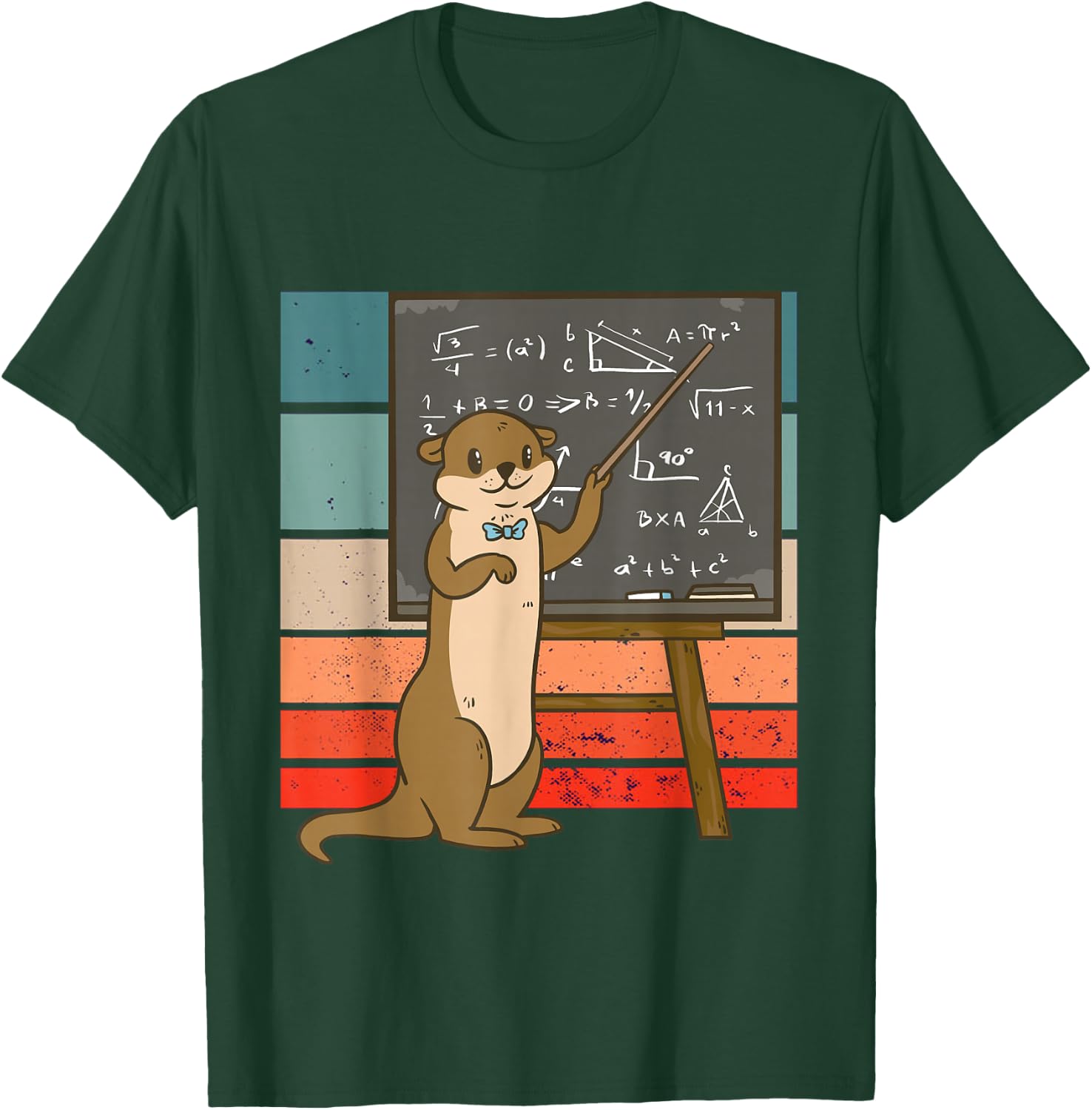 Otter Professor Teacher Teaching Maths Mathematics T-Shirt - T-Shirt | Forest