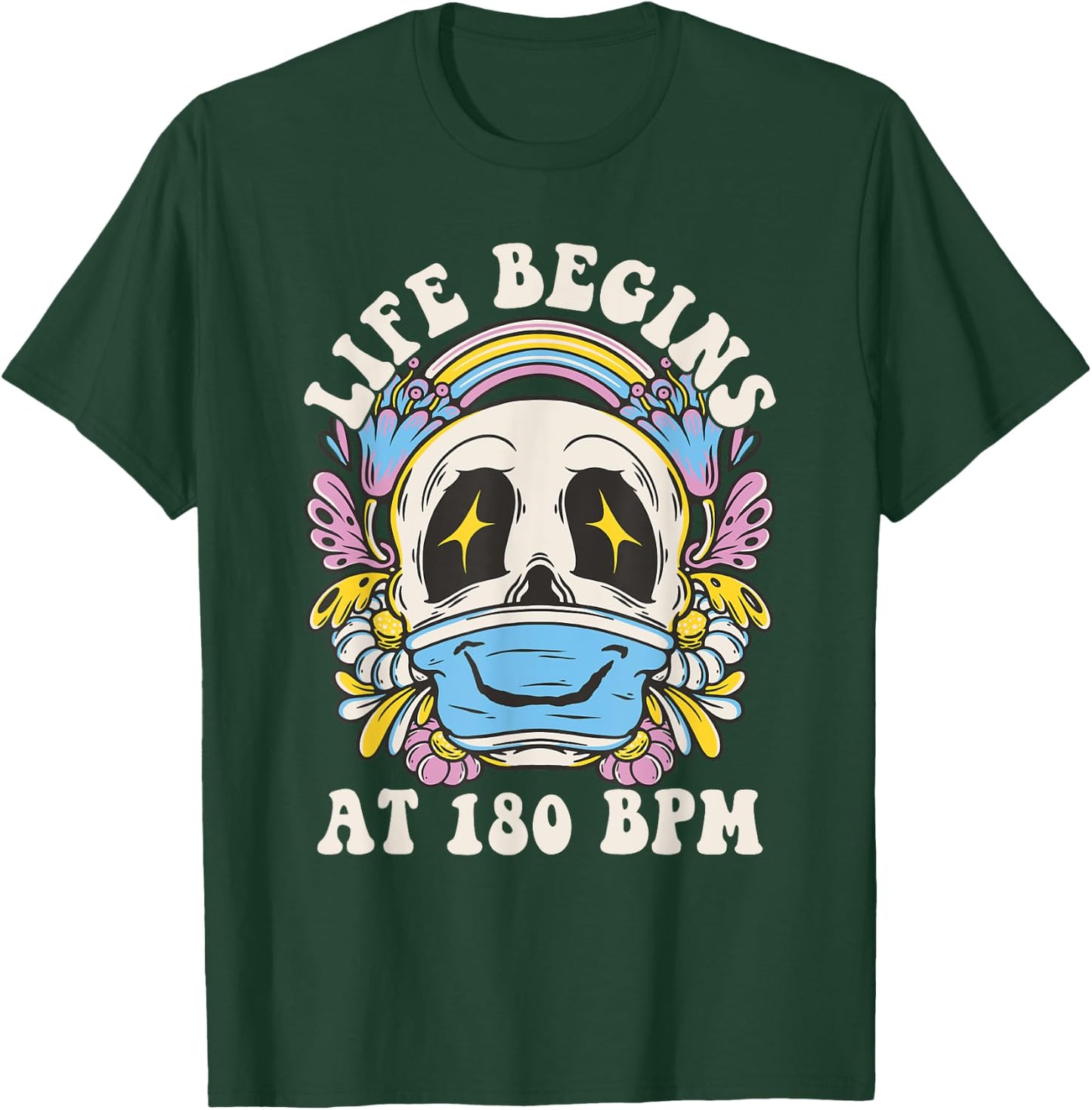 Techno Outfit Ladies, Men Raver Techno Party T-Shirt - T-Shirt | Forest