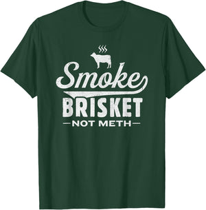 Funny Meat Eaters, Smoke Brisket not Meth - Men T-Shirt - T-Shirt | Forest