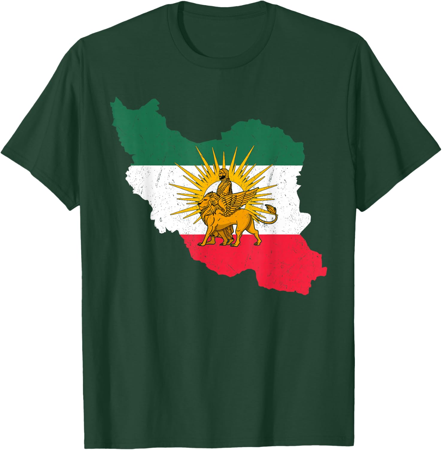 Shir o Khorshid Iran Persia Persian Fars Iranian , black T-Shirt - T-Shirt | Forest