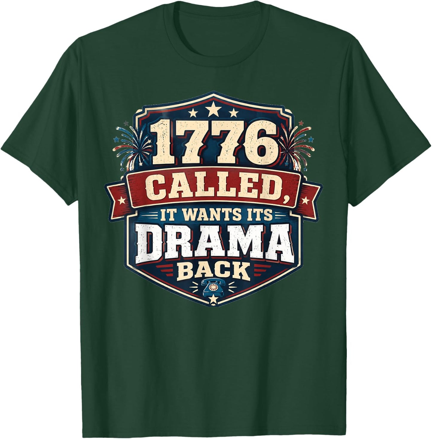 250th Anniversary Patriotic July 4th – USA 1776-2026 T-Shirt - T-Shirt | Forest
