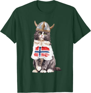 Norwegian Forest Cat Norway Flag T-Shirt - T-Shirt | Forest