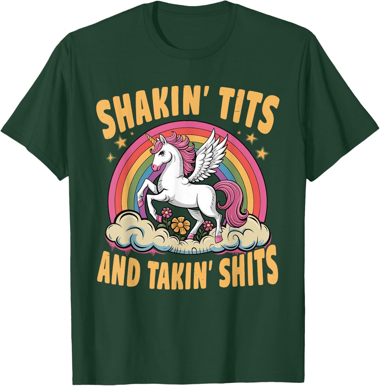 Shakin' Tits And Takin' Shits Funny Men T-Shirt - T-Shirt | Forest