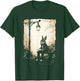 Rabbit with Book on Park Bench Bunny Lover, Men, Women, Kids T-Shirt - T-Shirt | Forest