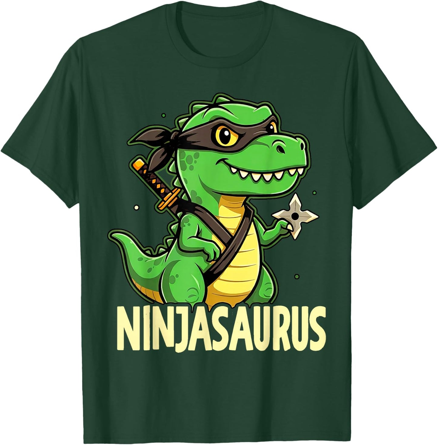 Funny Dinosaur Karate Ninja Martial Arts Funny Boys Kids T-Shirt - T-Shirt | Forest