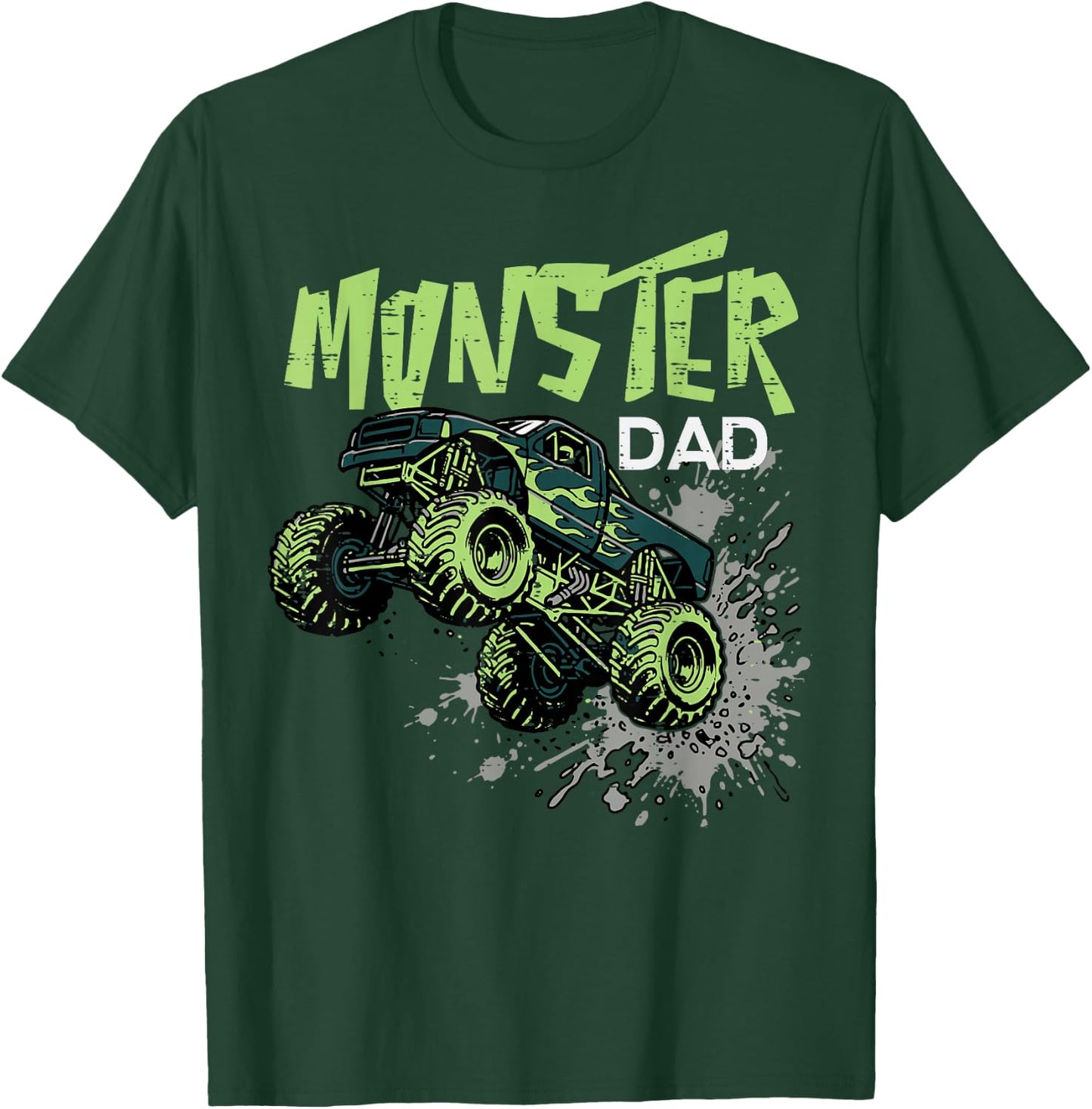 Monster Truck Dad Off Road Racing Family Matching Papa Men T-Shirt - T-Shirt | Forest