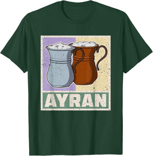 Ayran Turkey food national souvenir yogurt drink cuisine T-Shirt - T-Shirt | Forest
