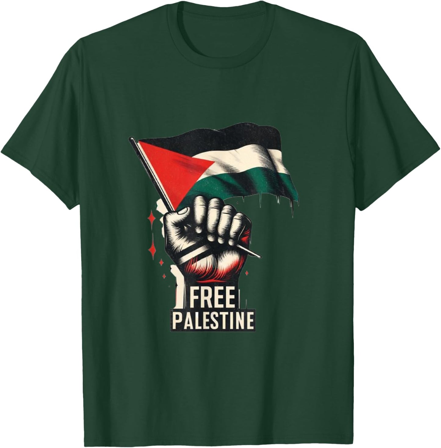 Free Palestine, Palestine, Gaza, Palestinian Pride Gift , Black, S T-Shirt - T-Shirt | Forest