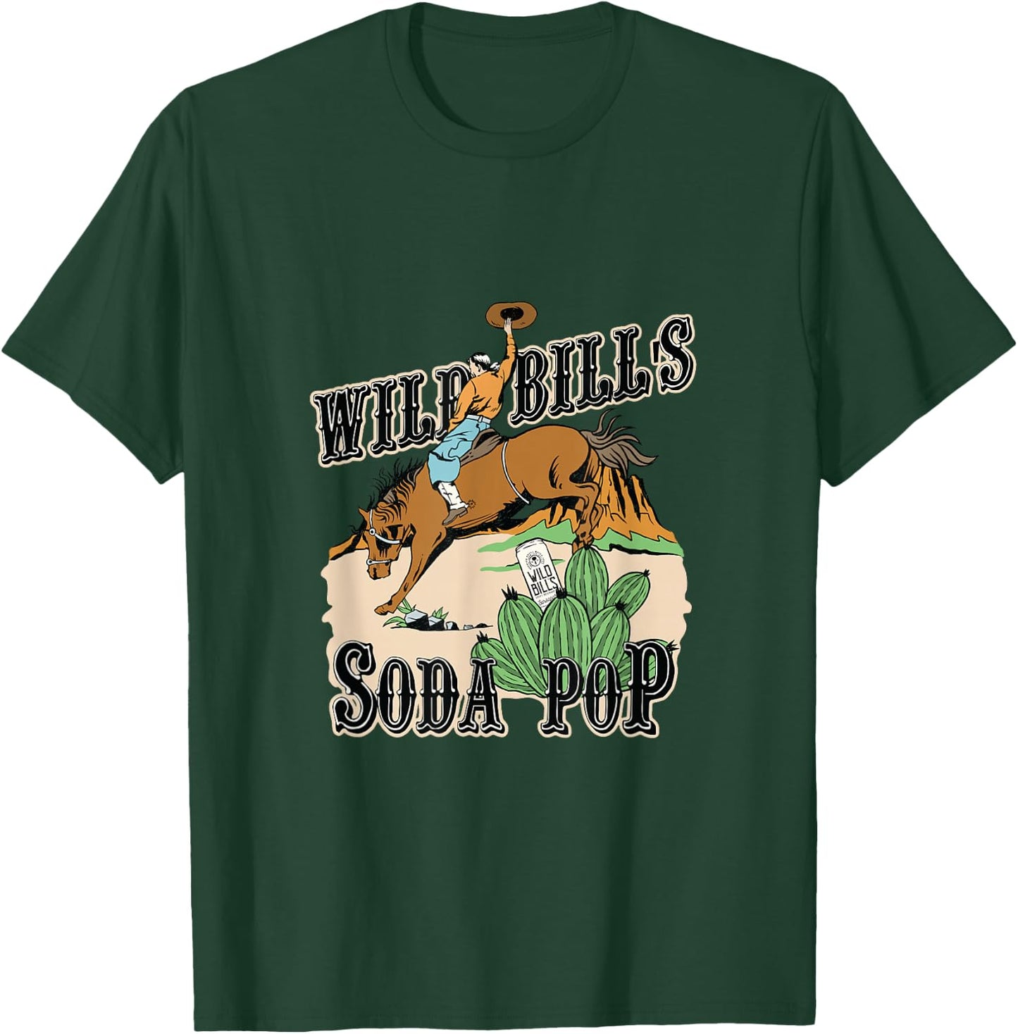 Buckin' Bronco Desert: Wild Bill's Classic Sarsaparilla T-Shirt - T-Shirt | Forest