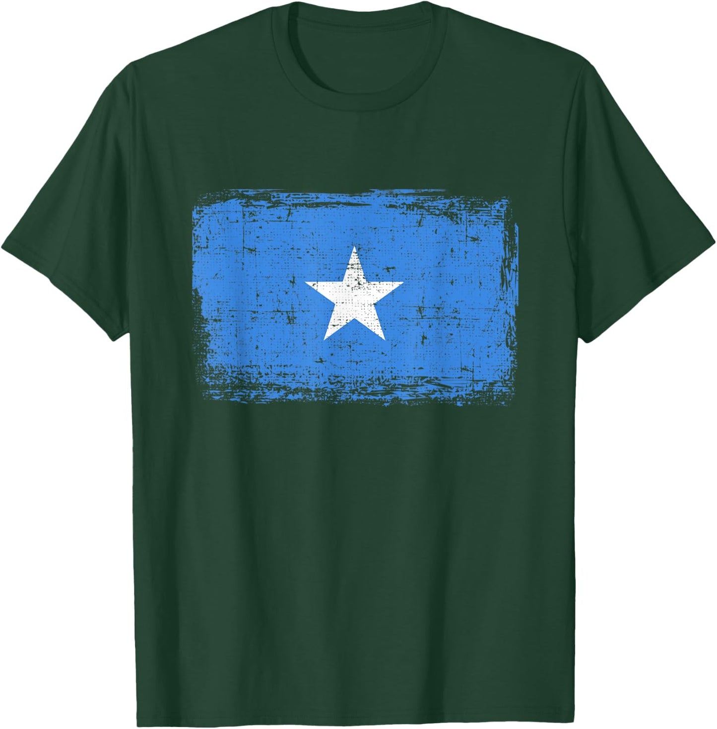 Somalia Flag T Shirt Distressed Vintage T-Shirt - T-Shirt | Forest