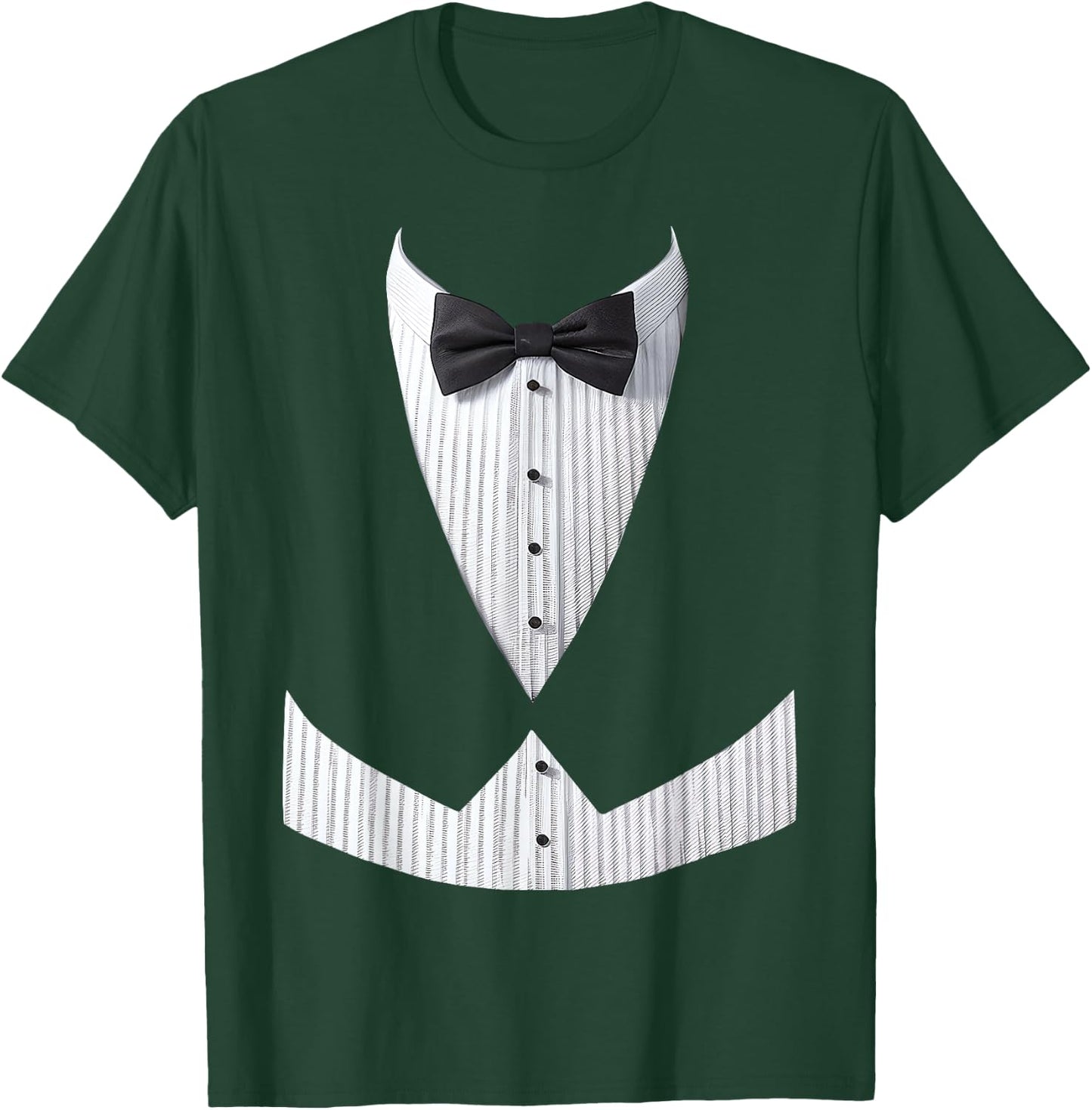 Tuxedo, Costume, Frac, Bowtie, Vest, Fake Tuxedo , Black, S T-Shirt - T-Shirt | Forest