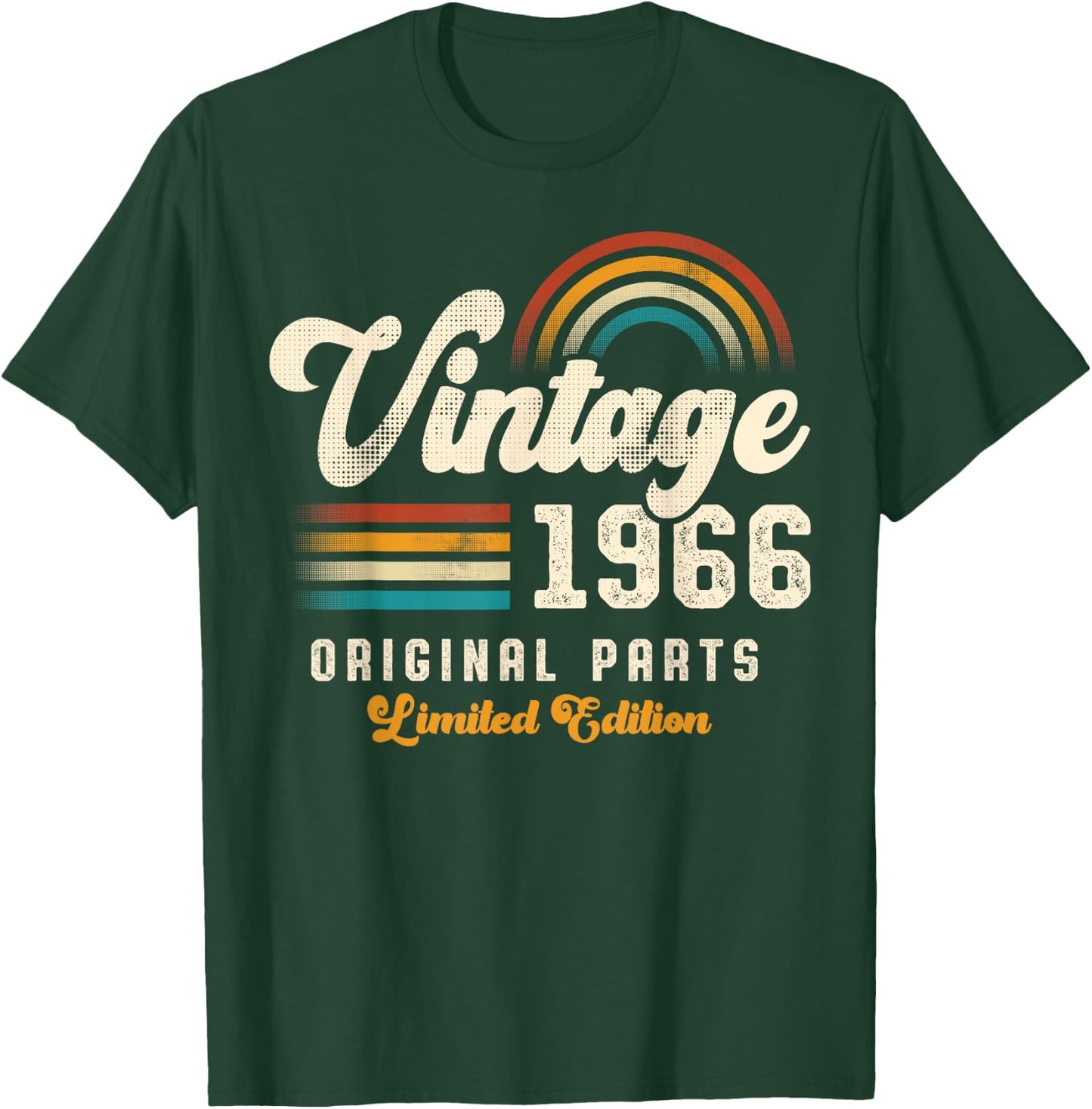 Vintage 1966 Original Parts 59th Anniversary Retro T-Shirt - T-Shirt | Forest
