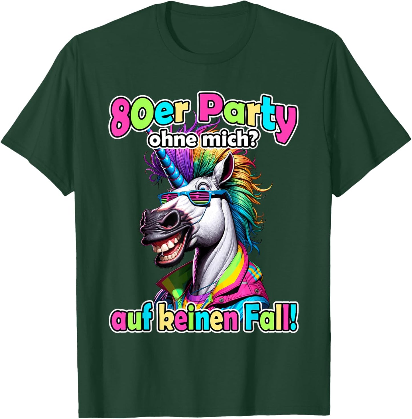 80er Jahre Outfit Herren Motto-Party 80er Jahre Outfit Damen T-Shirt - T-Shirt | Forest
