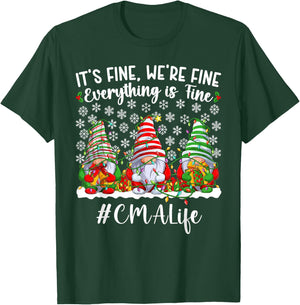 Funny Certified Medical Assistant Christmas CMA Xmas Party T-Shirt - T-Shirt | Forest