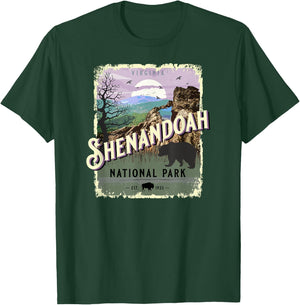 Shenandoah National Park Virginia VA Vintage Travel Souvenir T-Shirt - T-Shirt | Forest