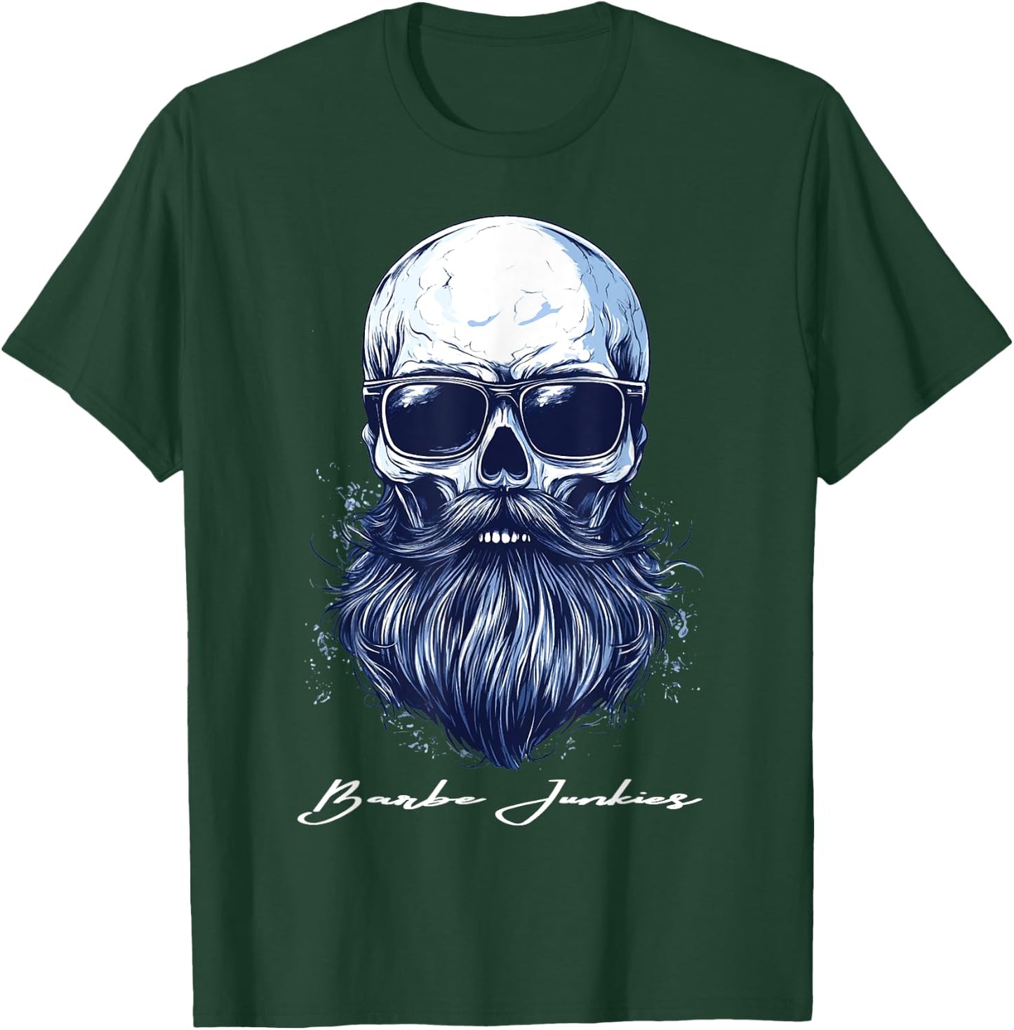 Beard Bearded Skull Skull Gift , Black, S T-Shirt - T-Shirt | Forest