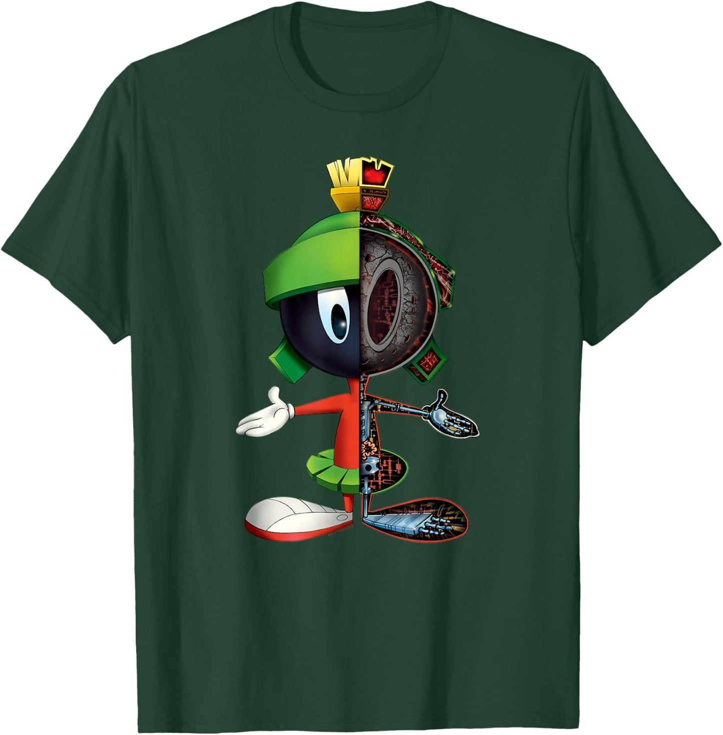 Looney Tunes Marvin Martian Half Skeleton T-Shirt - T-Shirt | Forest