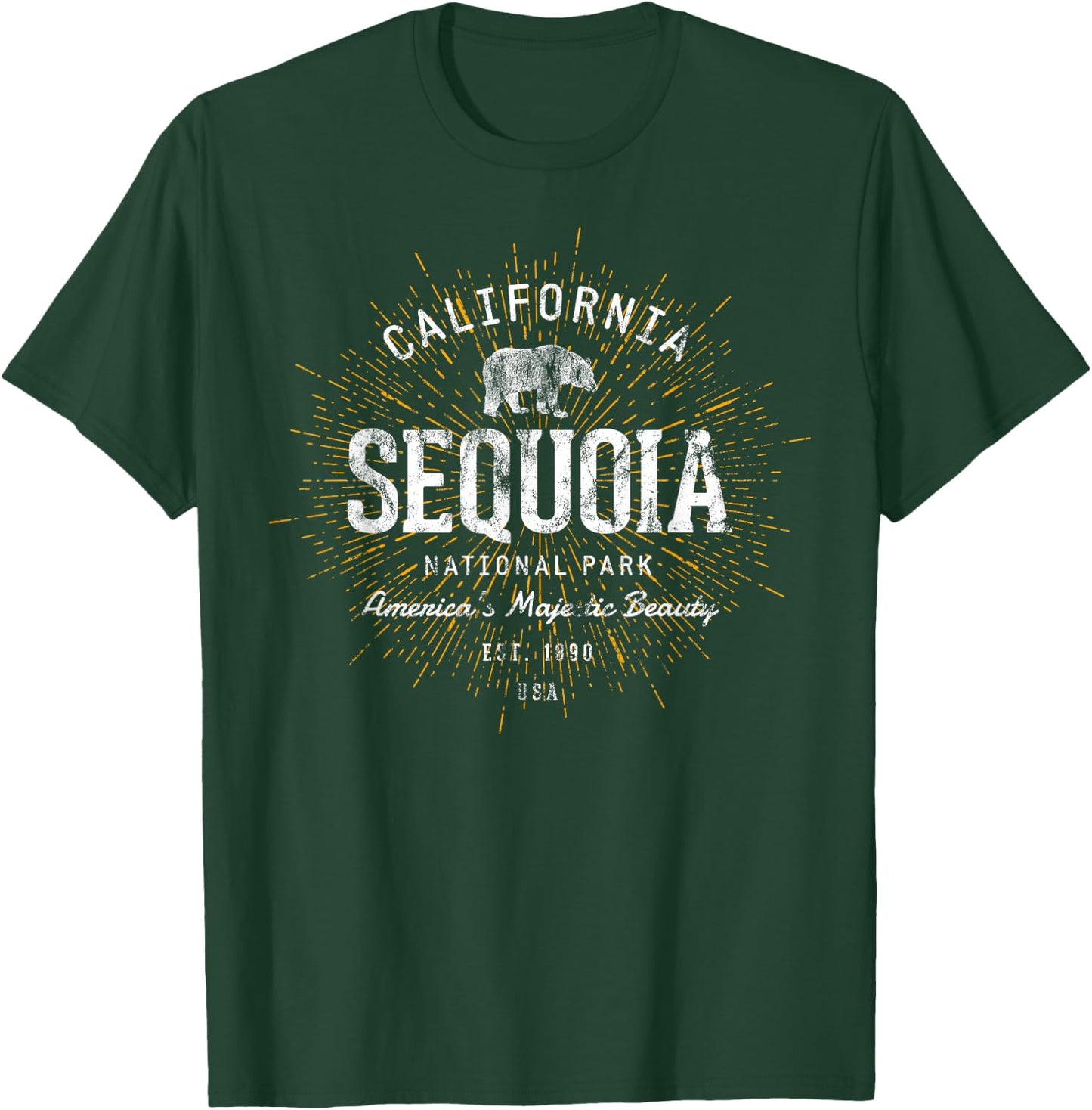 Retro Sequoia National Park Vintage T-Shirt - T-Shirt | Forest