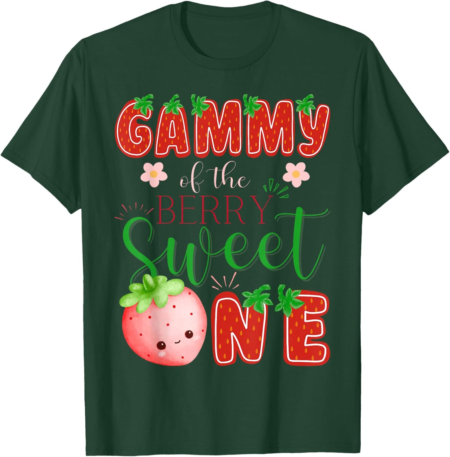 Gammy Of The Berry Sweet One 1St Birthday Strawberry T-Shirt - T-Shirt | Forest