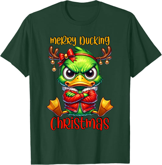 Ducking Christmas Ugly Xmas Christmas Duck T-Shirt - T-Shirt | Forest