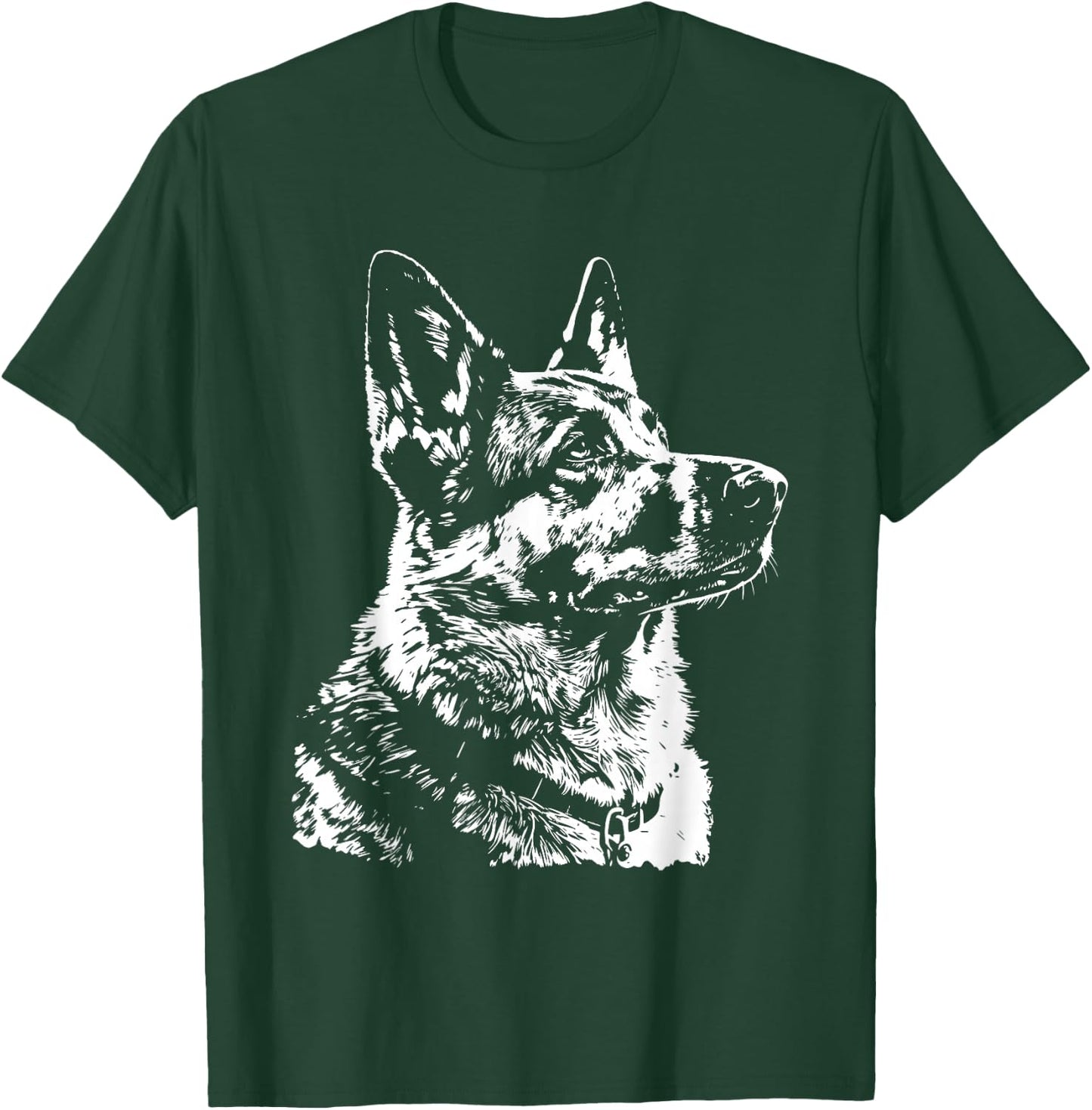 German Shepherd Drawing Shepherd Picture German Shepherd T-Shirt - T-Shirt | Forest