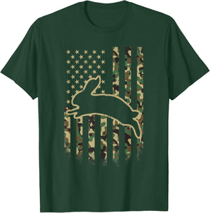 American Flag Camo Camouflage Bunny Rabbit Easter Patriotic T-Shirt - T-Shirt | Forest