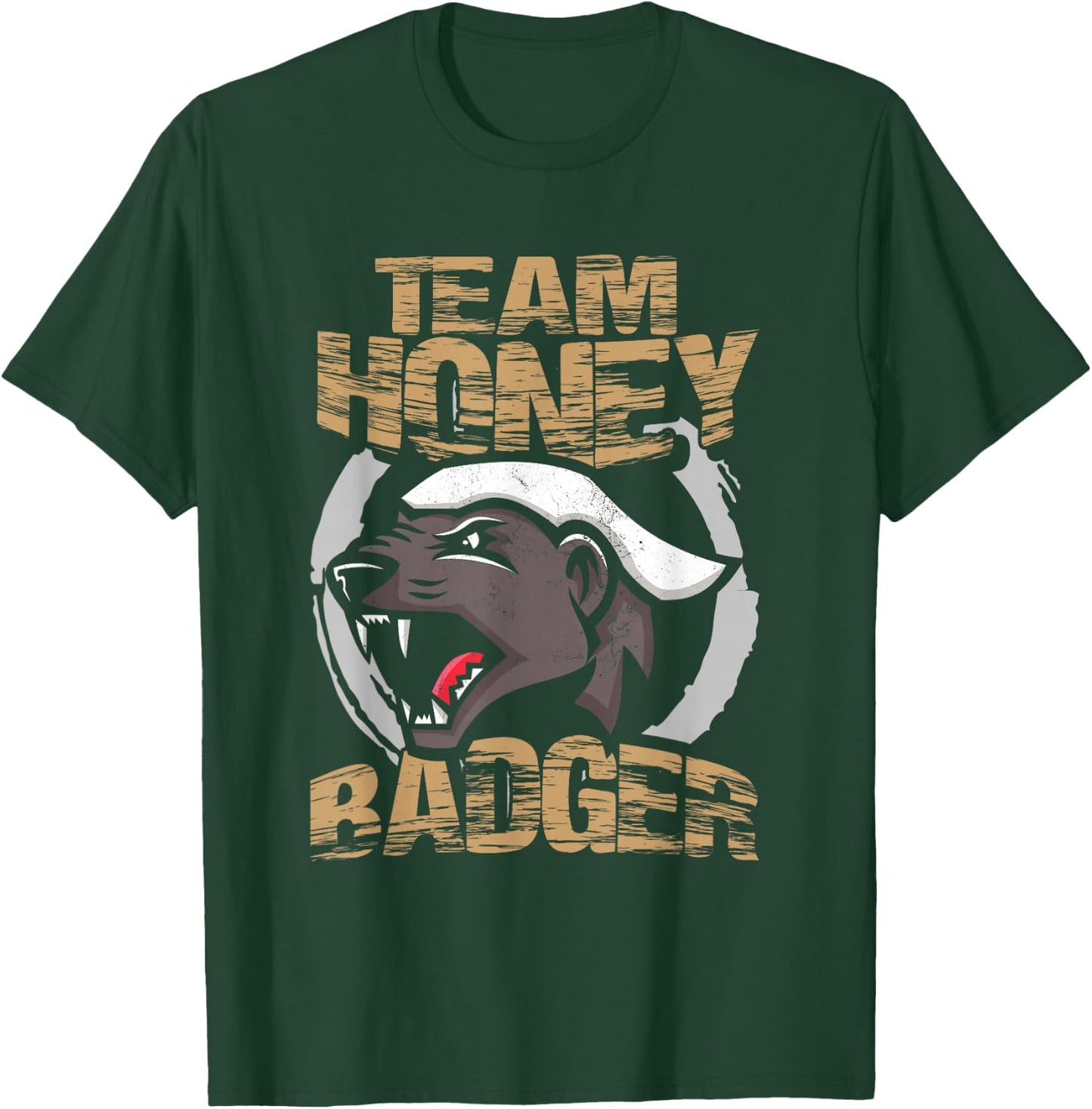 Team Honey Badger | Animal Fans | Honey Badger Lover , black T-Shirt - T-Shirt | Forest
