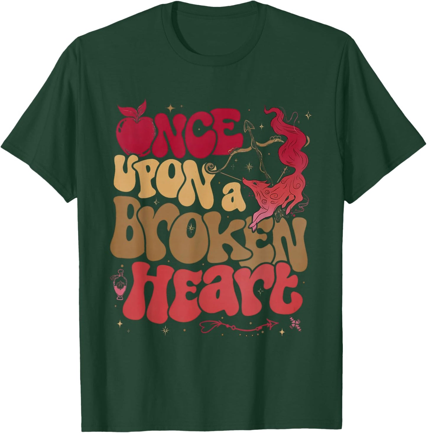 Once Upon A Broken Heart Romance The Archer And The Fox T-Shirt - T-Shirt | Forest