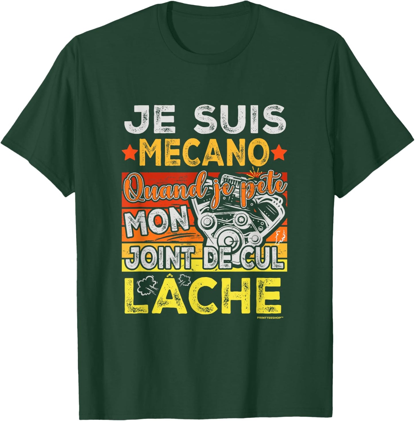 Mechanic Humour Mechanical Cylinder Head Gasket – Man Mécano , Black, S T-Shirt - T-Shirt | Forest
