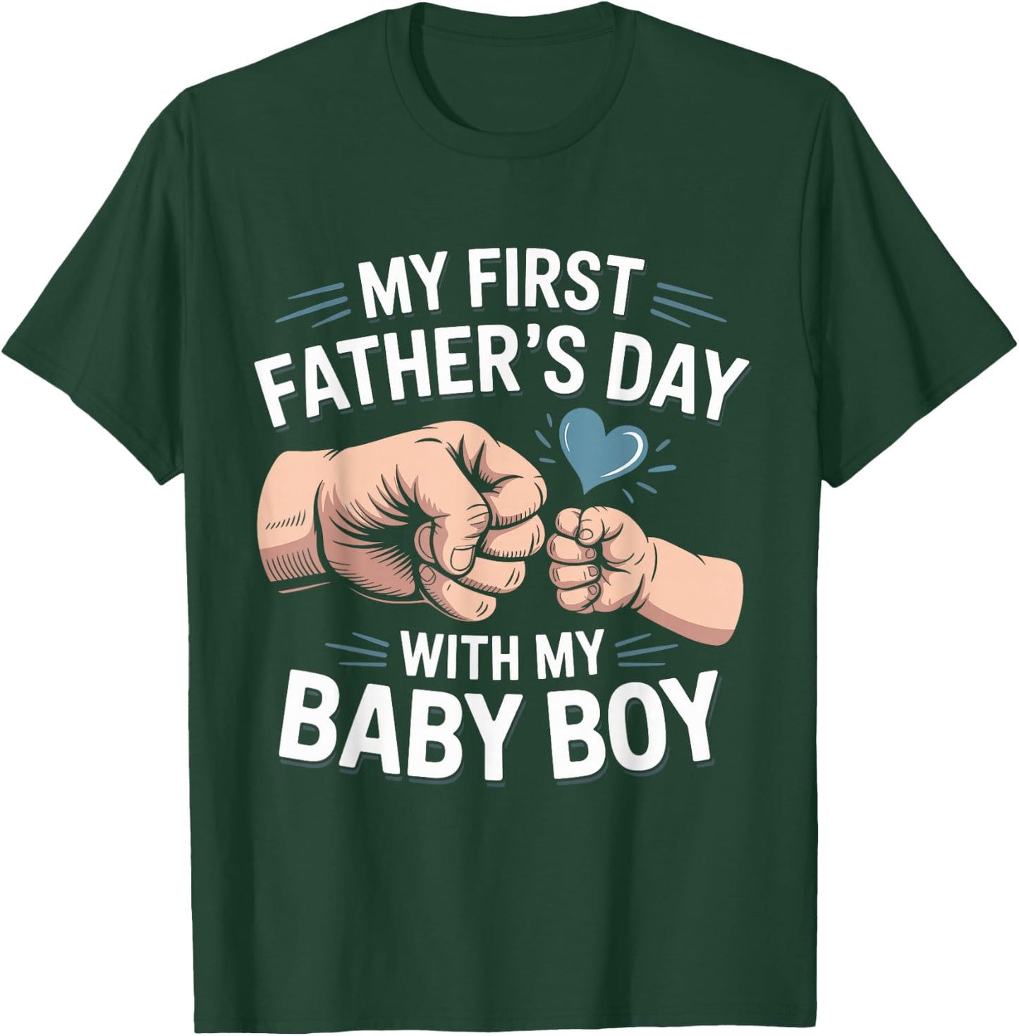 Mein erster Vatertag Baby Junge Erstes Mal Papa Neugeborener Sohn T-Shirt - T-Shirt | Forest