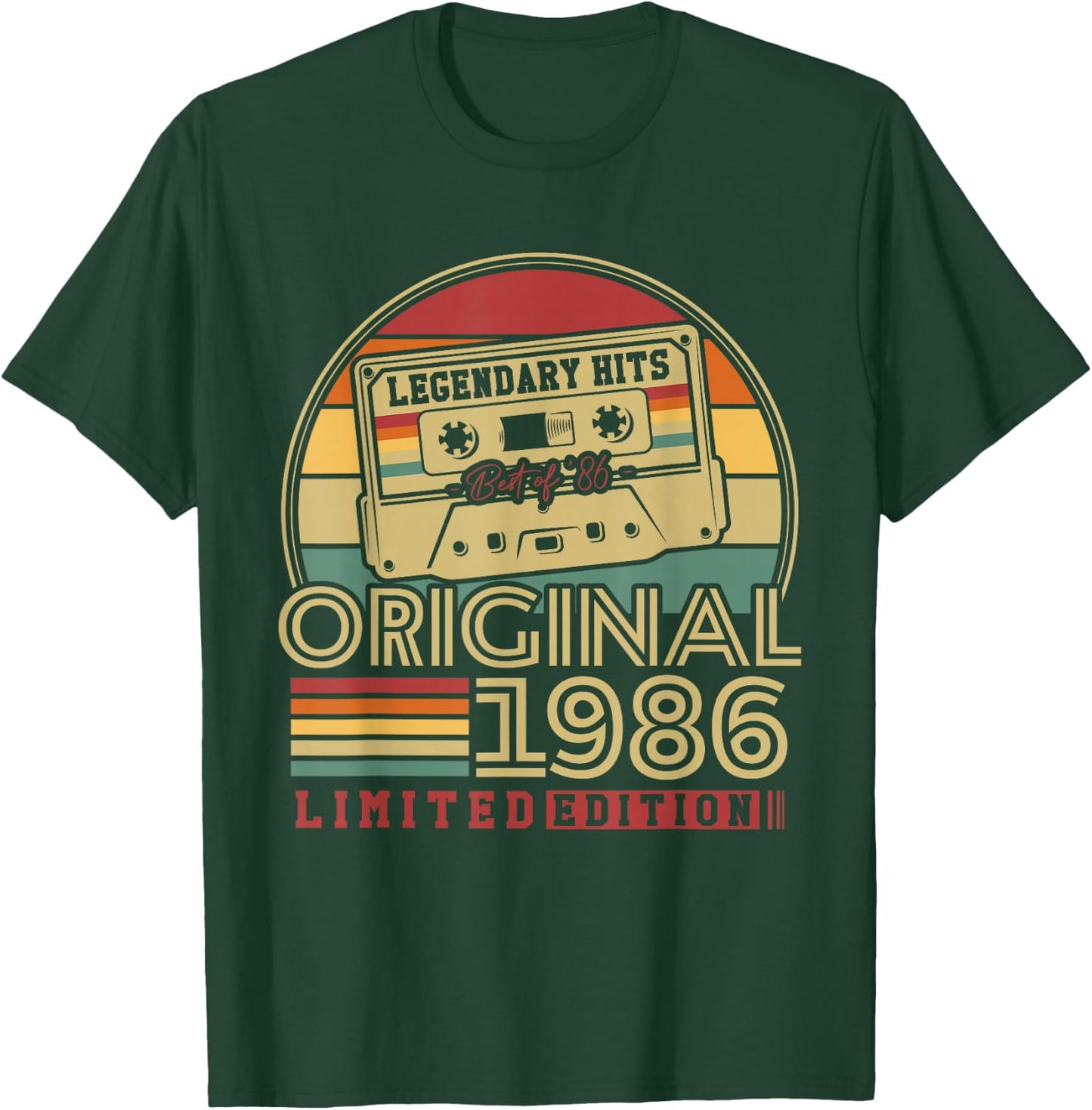 Original 1986 40th Birthday Vintage Gift Man Woman T-Shirt - T-Shirt | Forest