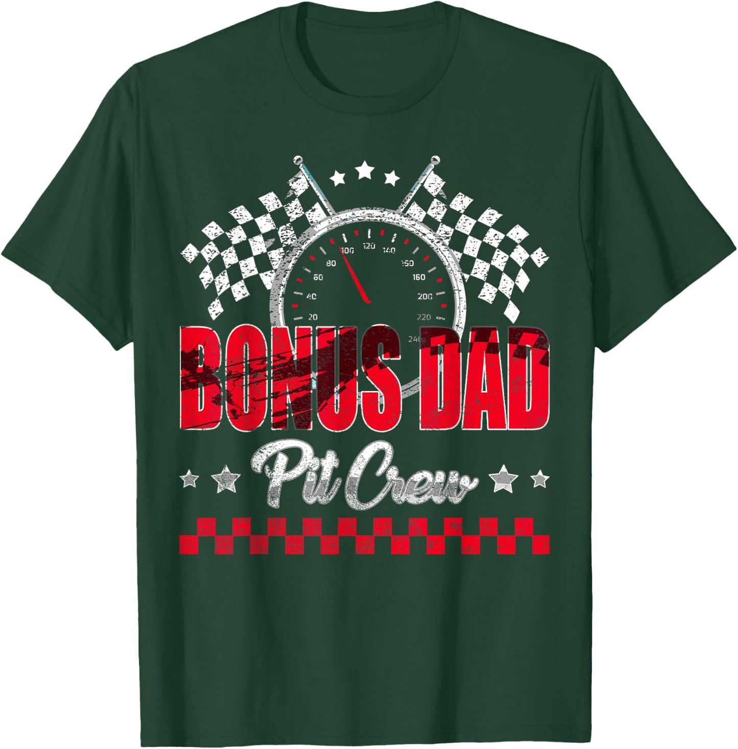 Race Car Birthday Party Racing Family Bonus Dad Pit Crew T-Shirt - T-Shirt | Forest