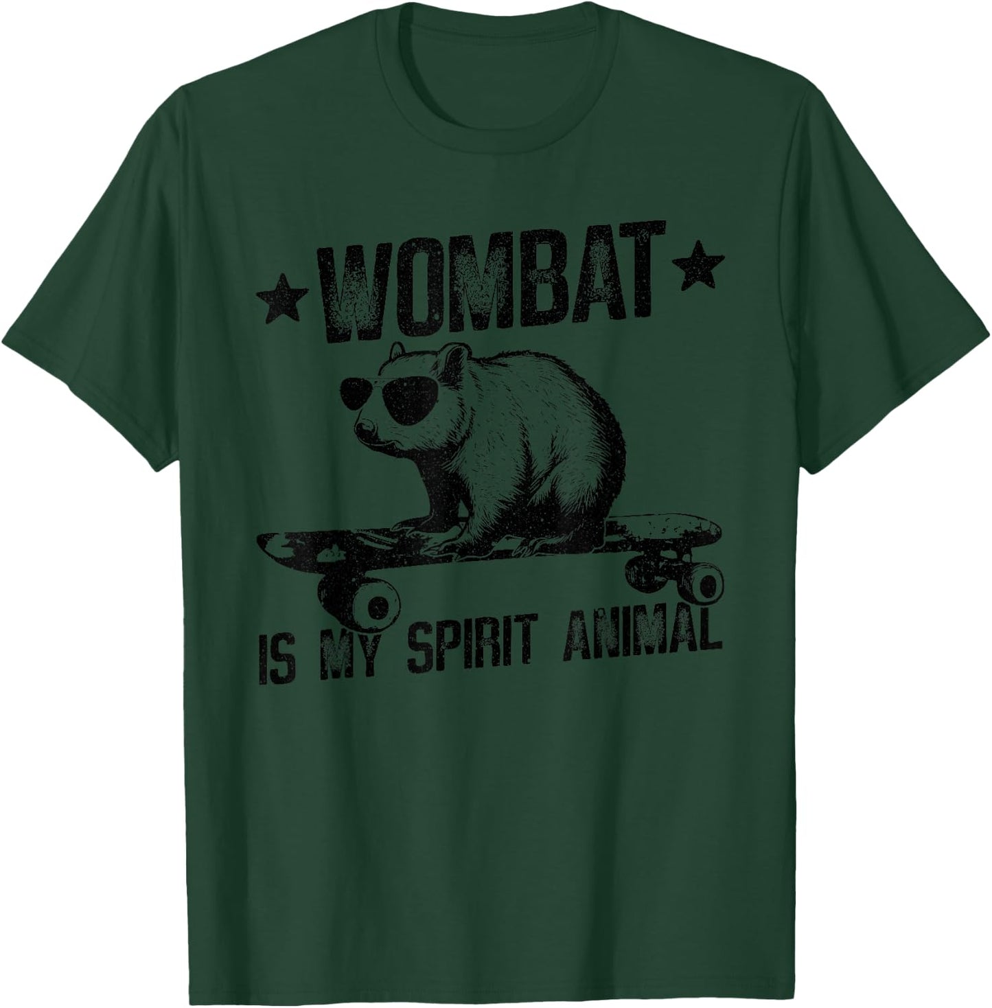 Wombat Is My Spirit Animal, Burrowing Australian Marsupials T-Shirt - T-Shirt | Forest