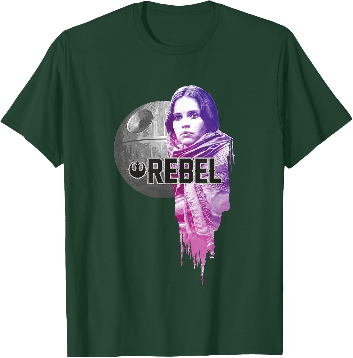 Star Wars Rogue One Iconic Jyn Erso Rebel Big Chest Portrait T-Shirt - T-Shirt | Forest