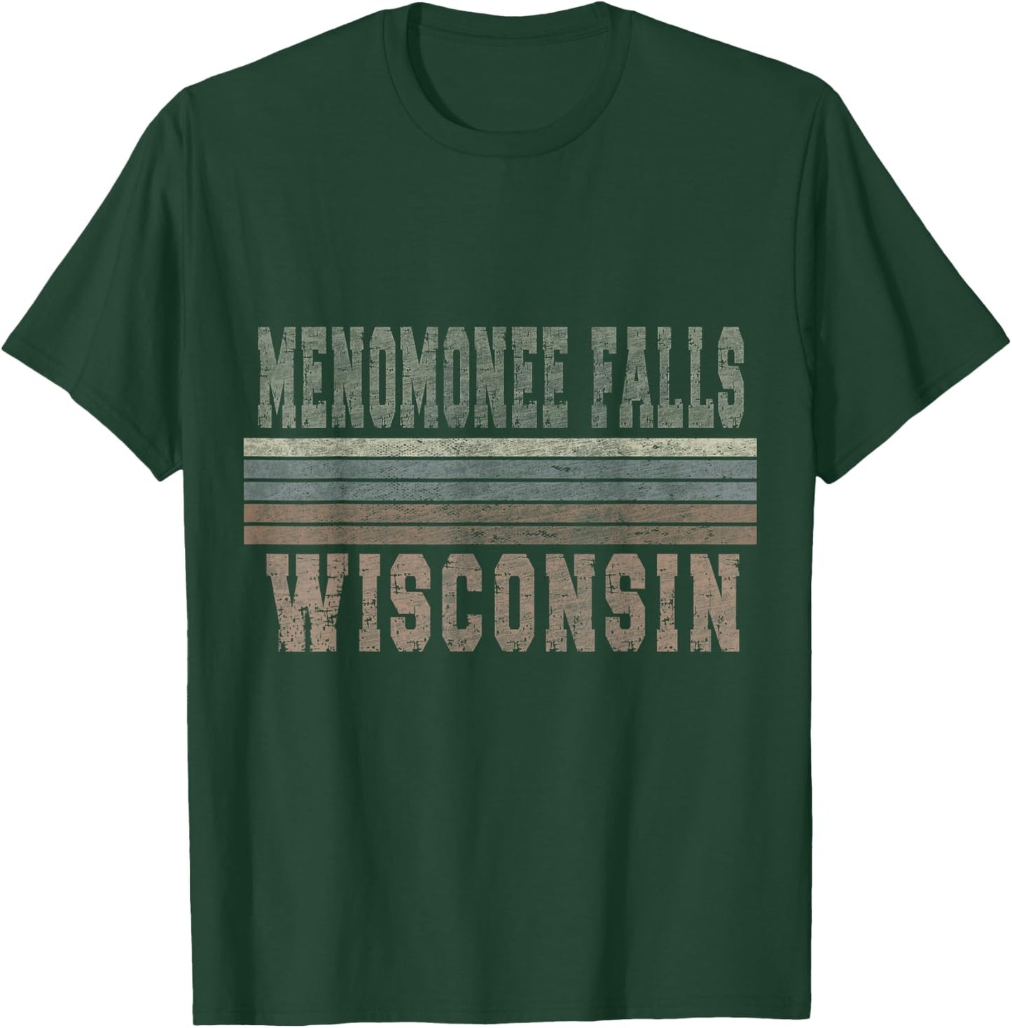 Retro Menomonee Falls Wisconsin T-Shirt - T-Shirt | Forest