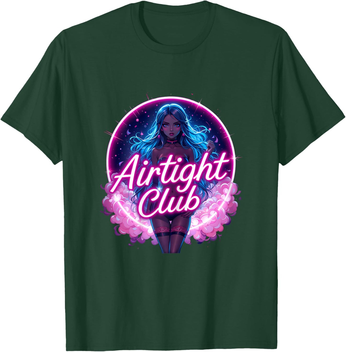 Airtight Club Swinger Lifestyle Naughty Adult Humor Graphic T-Shirt - T-Shirt | Forest