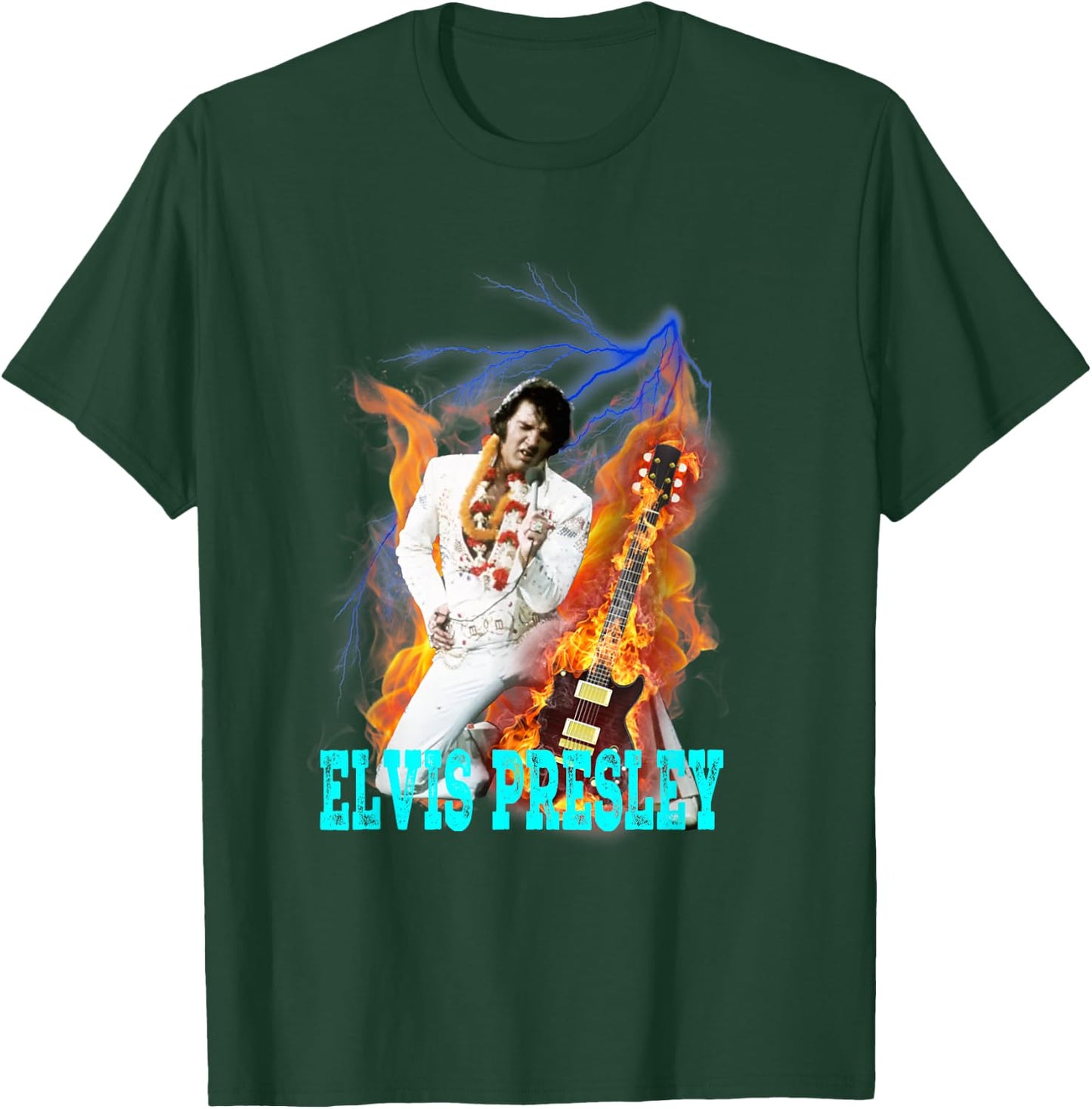 Elvis Presley_004 , black T-Shirt - T-Shirt | Forest