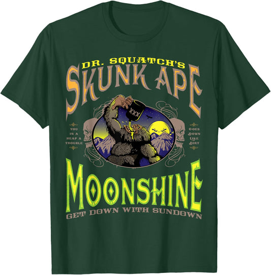 Dr. Squatchs Skunk Ape Moonshine , black T-Shirt - T-Shirt | Forest