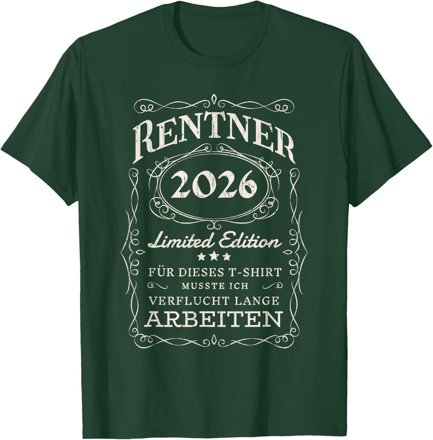 Rentner 2026 Pension Ruhestand Geschenk Vintage Rentner T-Shirt - T-Shirt | Forest