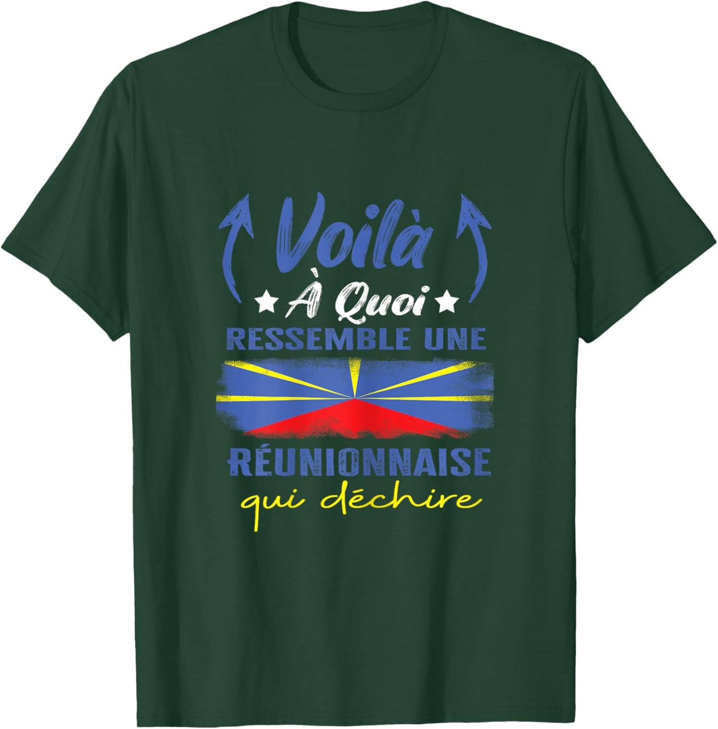 Reunionnaise 974 tears humour la reunion women's Gift, Black T-Shirt - T-Shirt | Forest