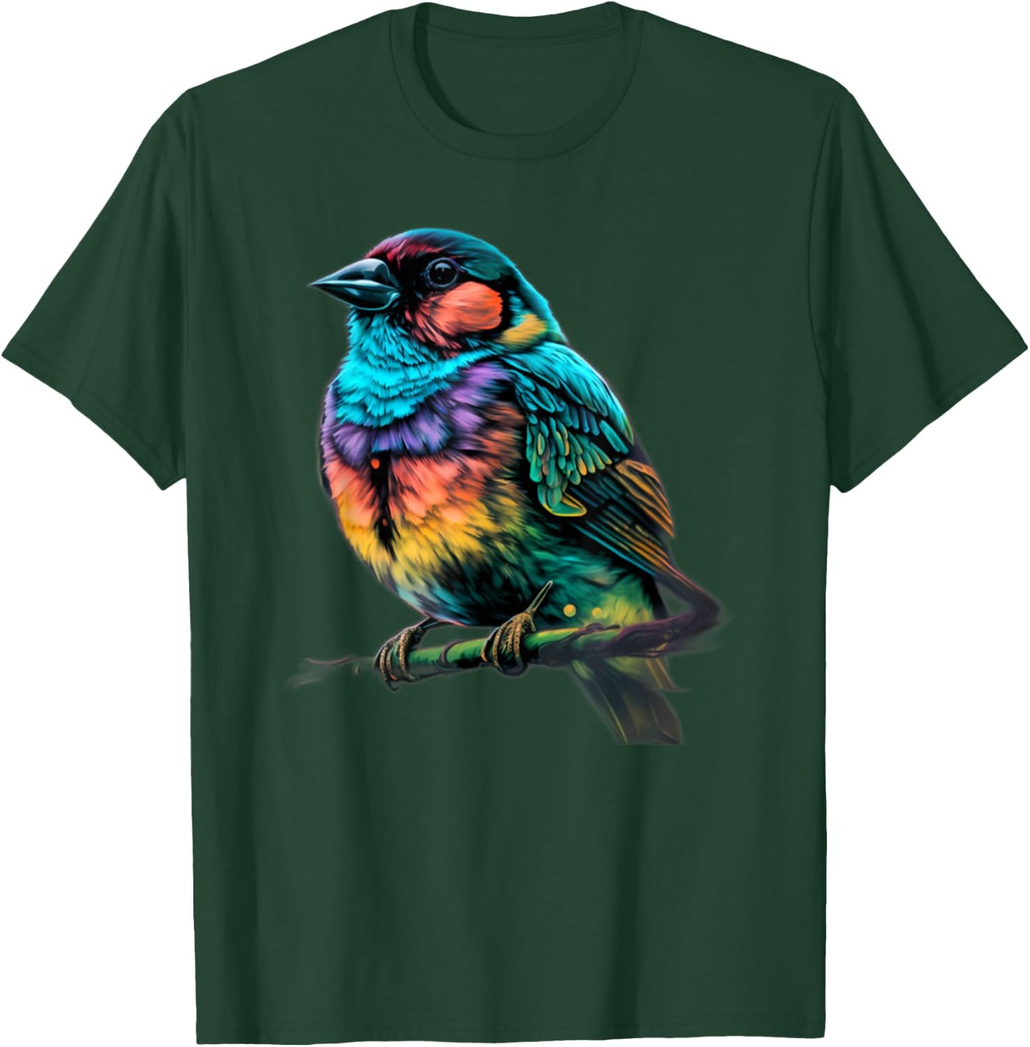 Cute Garden Hummingbird Gifts Colorful Finch T-Shirt - T-Shirt | Forest
