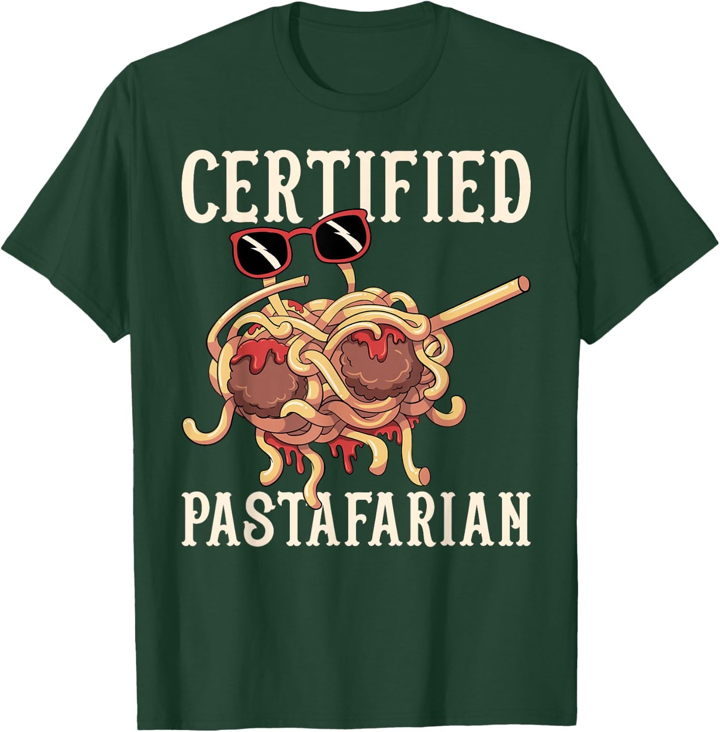 Dabbing Flying Spaghetti Monster zertifizierter Pastafari T-Shirt - T-Shirt | Forest