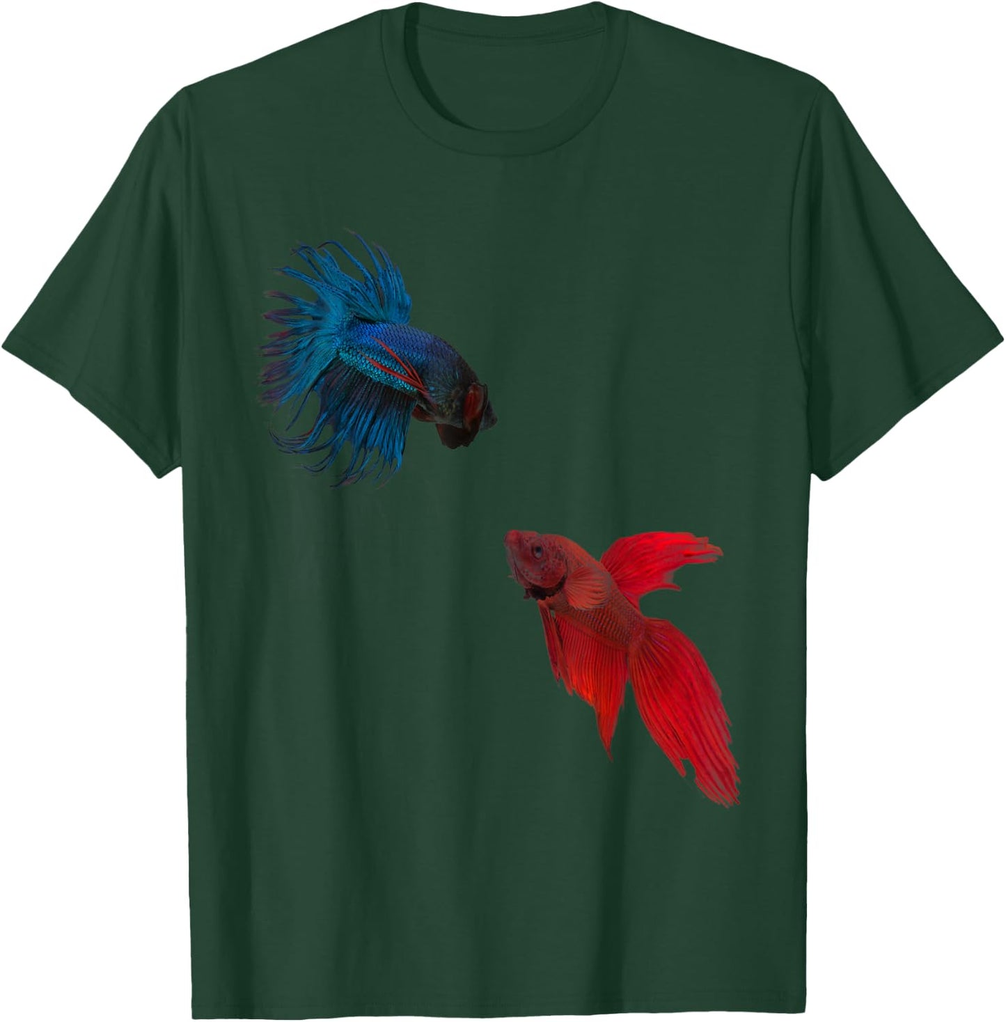 Red VS. Blue Betta Fish, Siamese Fighter Fish Gift T-Shirt - T-Shirt | Forest