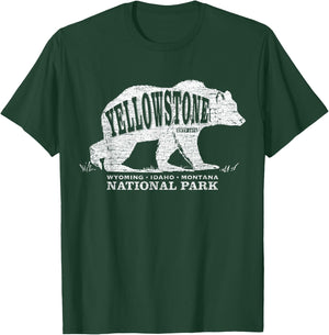 Grizzly Bear Yellowstone National Park Est. 1872 T-Shirt - T-Shirt | Forest