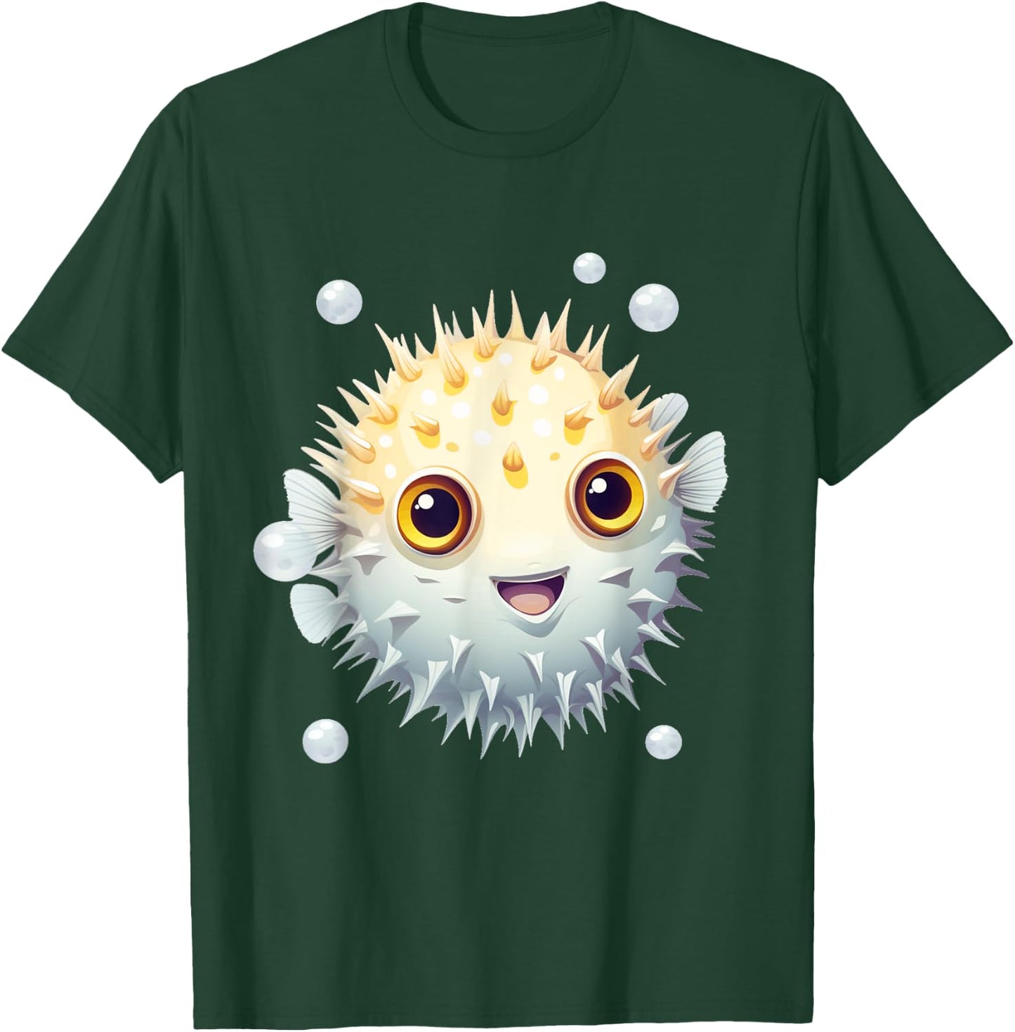 Cute Blowfish Easy Halloween Puffer Fish Costume Pufferfish T-Shirt - T-Shirt | Forest