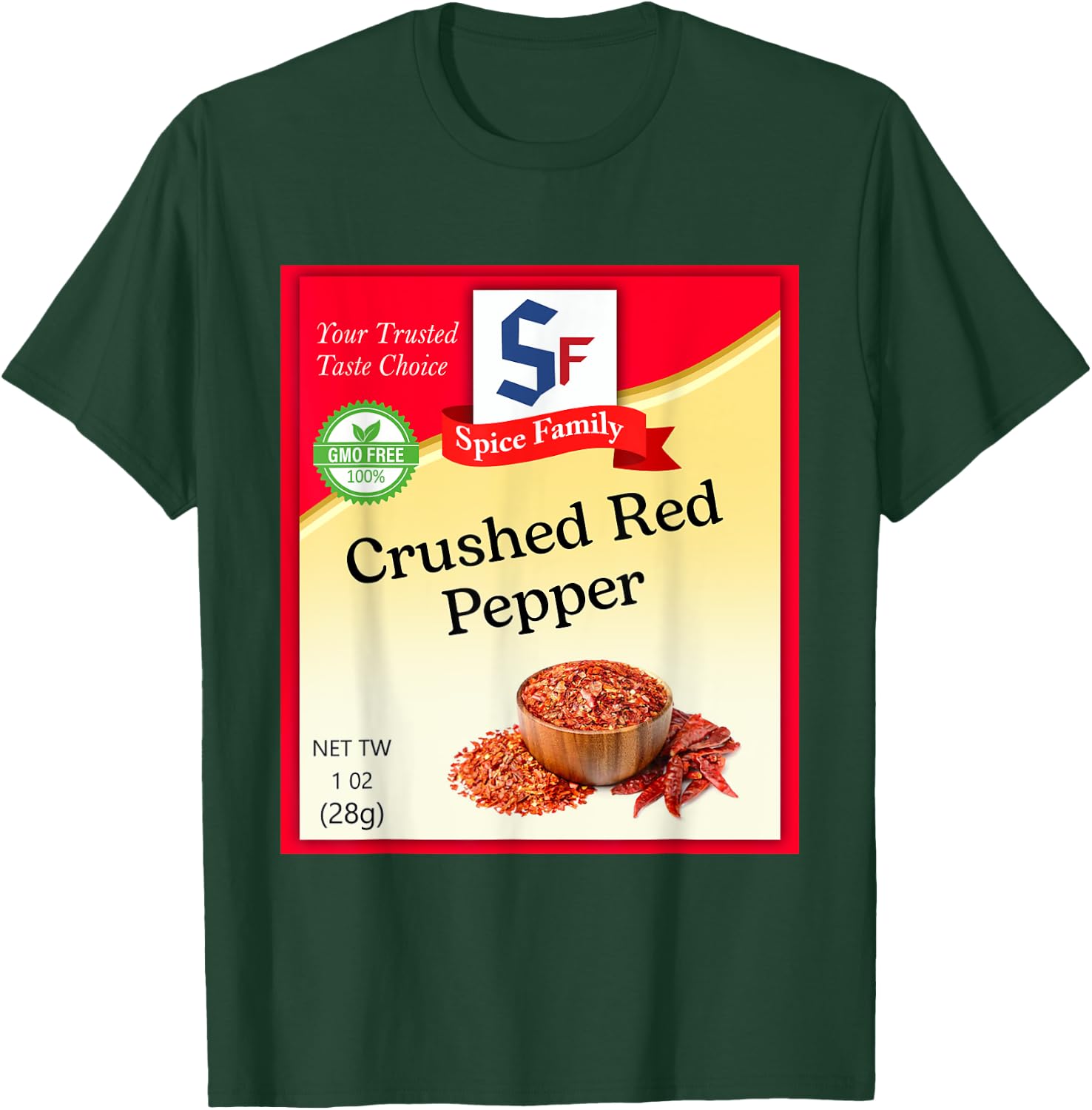 Crushed Red Pepper Condiment Costume Holiday Spice Costumes T-Shirt - T-Shirt | Forest