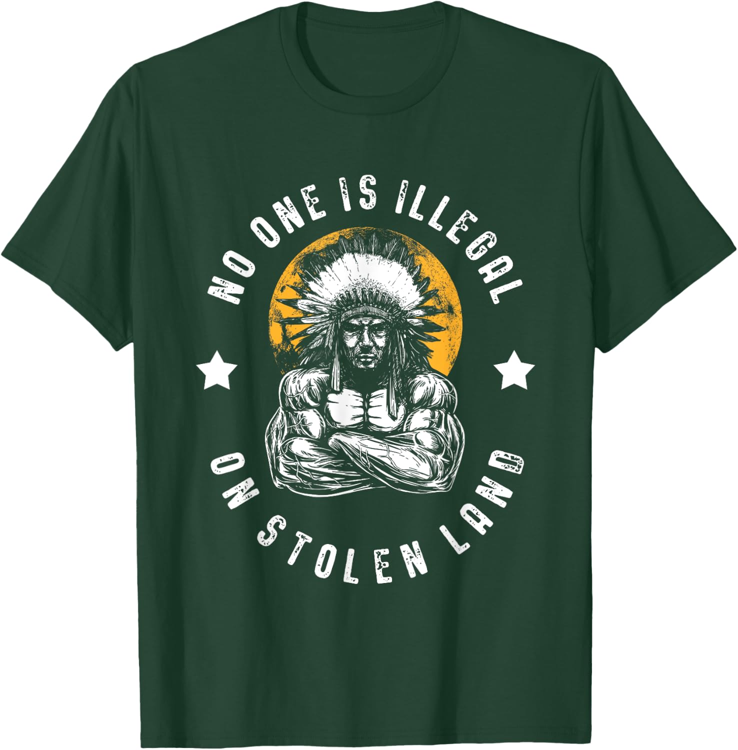 No One Is Illegal On Stolen Land Immigrants T-Shirt - T-Shirt | Forest
