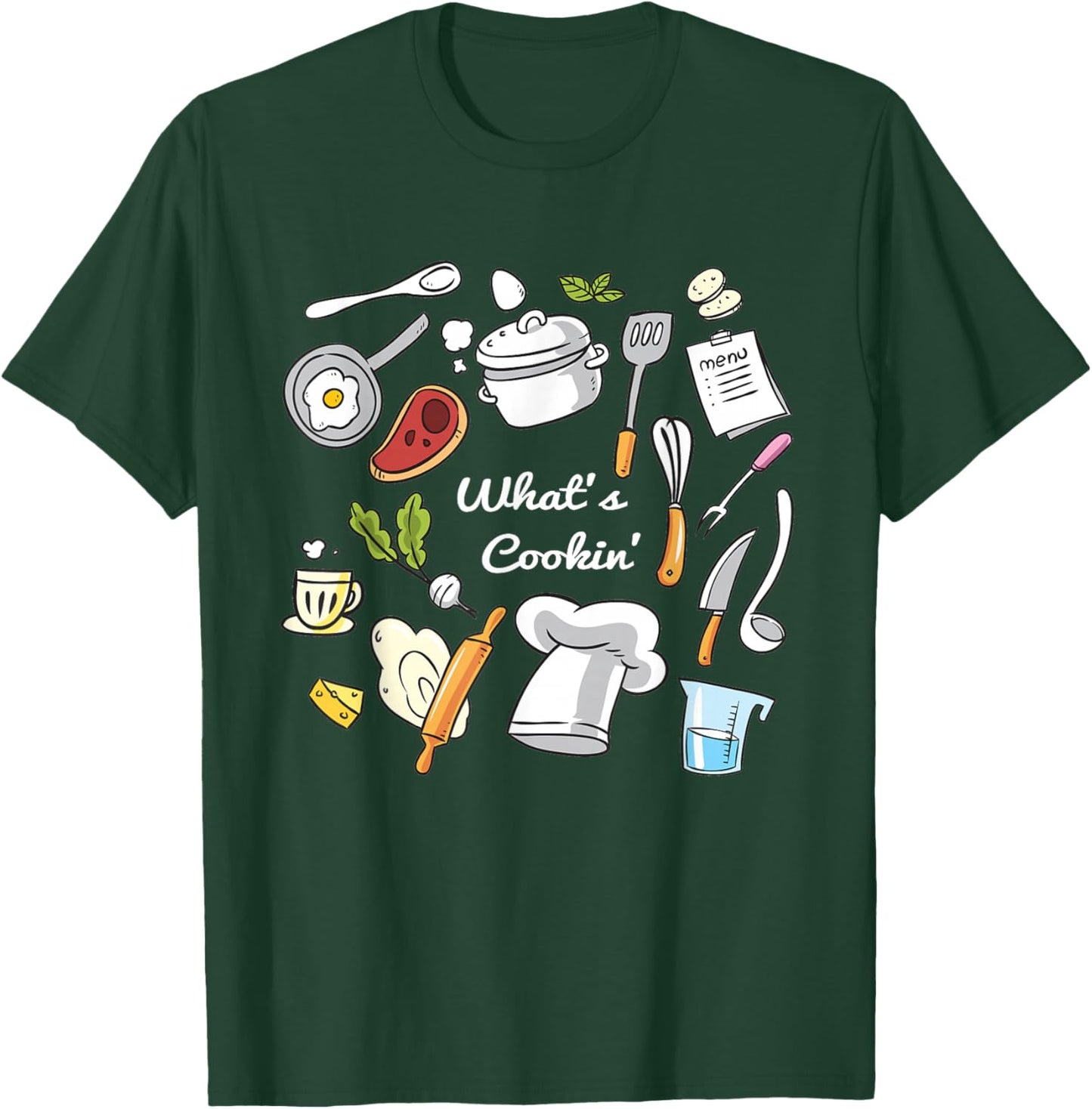 Love Cooking, Baking, Gift T- Shirt, Men, Women, Kids, Drk T-Shirt - T-Shirt | Forest